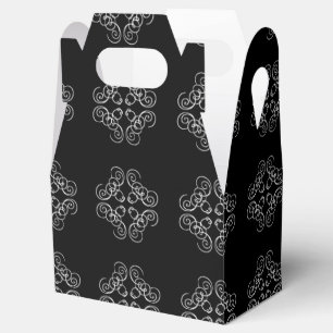 Halloween Elegant Black White Party Favor Boxes