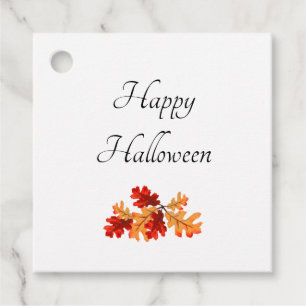 Halloween Elegant Fall Leaves Favor Tags