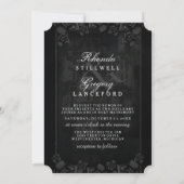 Halloween Elegant Love Silhouette Wedding Invite (Back)
