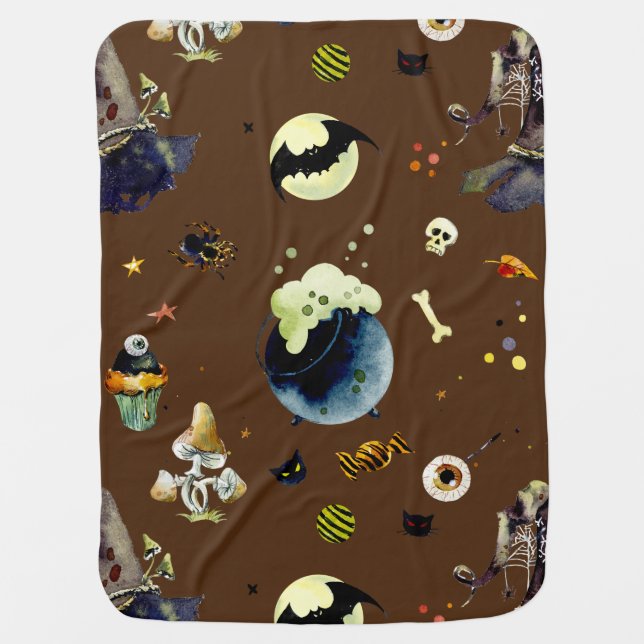 Halloween Elements Baby Blanket (Front)