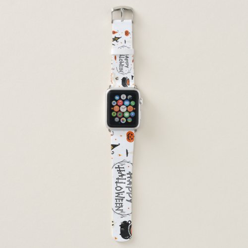 Halloween Elements Vintage Set Design Apple Watch Band
