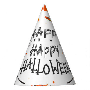 Halloween Elements Vintage Set Design Party Hat