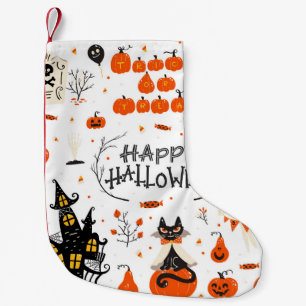 Halloween Elements Vintage Set Design Small Christmas Stocking