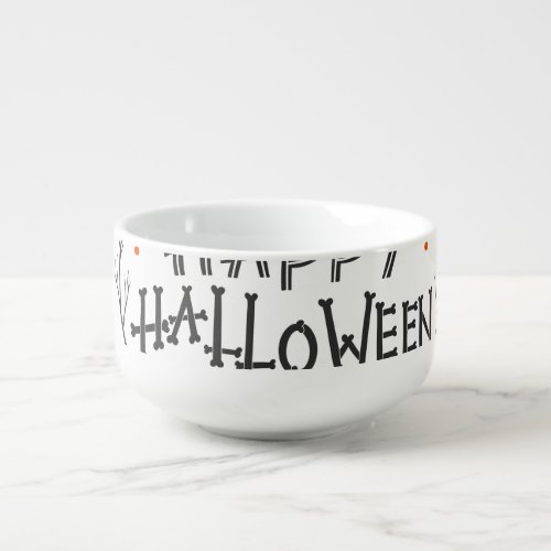 Halloween Elements Vintage Set Design Soup Mug