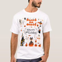 Halloween Elements Vintage Set Design