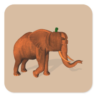 Halloween Elephant Square Sticker