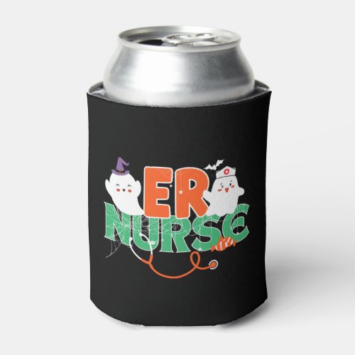 Halloween Emergency Nurse ER Nursing Gifts Hallowe Can Cooler