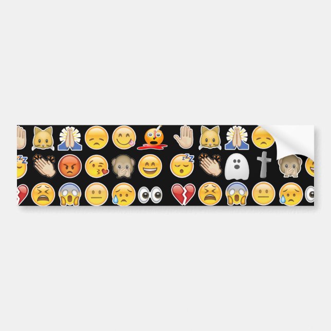 halloween emoji bumper sticker (Front)