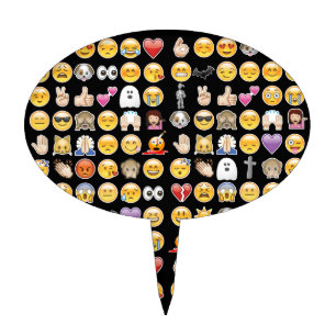 halloween emoji cake topper