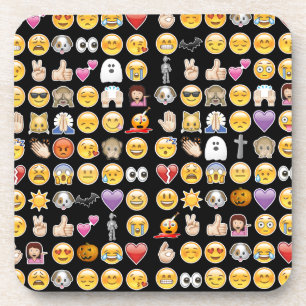 halloween emoji drink coaster
