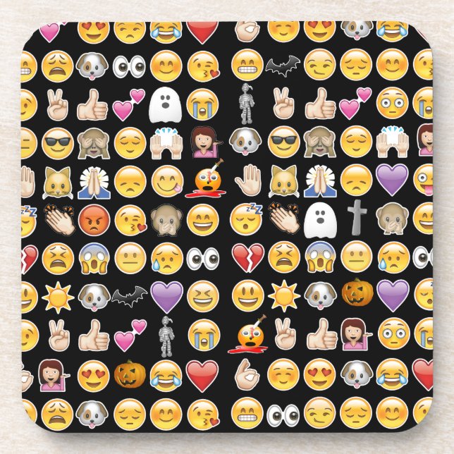 halloween emoji drink coaster (Front)