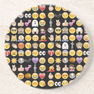 halloween emoji drink coaster