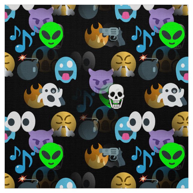 halloween emoji fabric (Swatch)