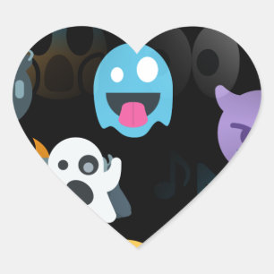 halloween emojis heart sticker