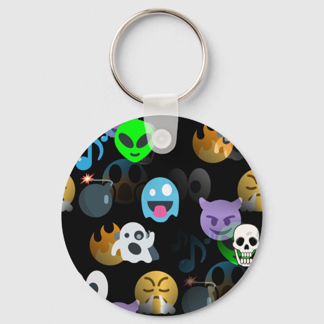 halloween emojis keychain (Front)