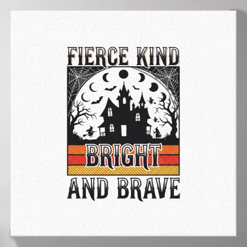 Halloween Empowerment Shirt Brave Vintage Witchy D Canvas Photo Tile
