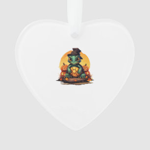 Halloween Enchantment Turtle with Hat in Autumn Ornament