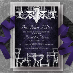Halloween Engagement Cocktail Party Invitation