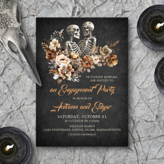 Halloween Engagement Party Bridal Shower Invitation