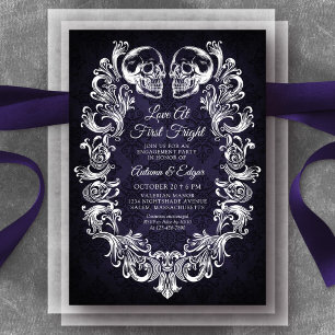 Halloween Engagement Party Gothic Invitation