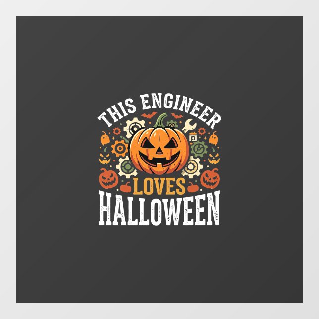 Halloween Engineer Pumpkin Vector Floor Decals (Front)