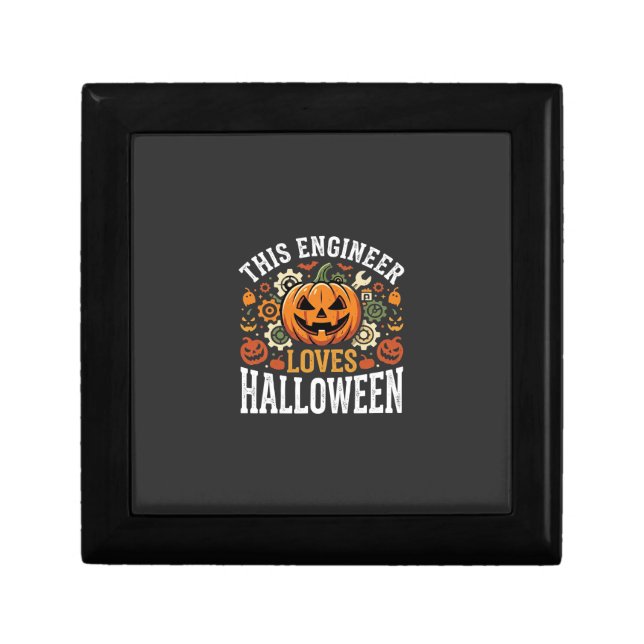 Halloween Engineer Pumpkin Vector Gift Box (Front)