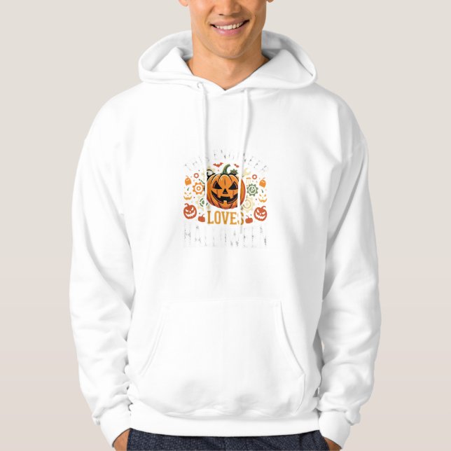 Halloween Engineer Pumpkin Vector Hoodie (Front)