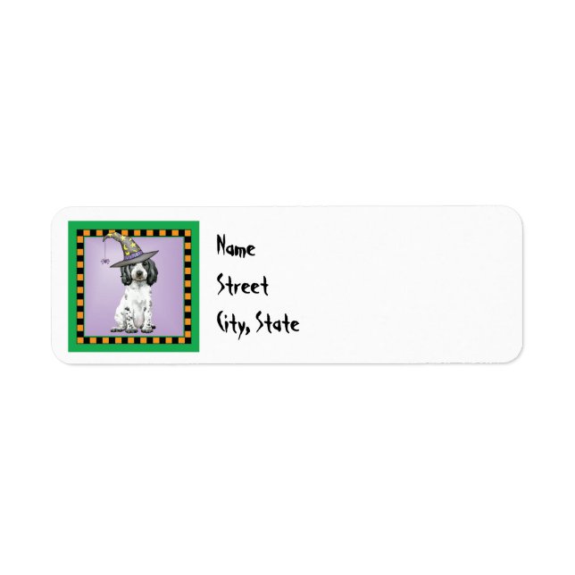 Halloween English Cocker Spaniel Label (Front)