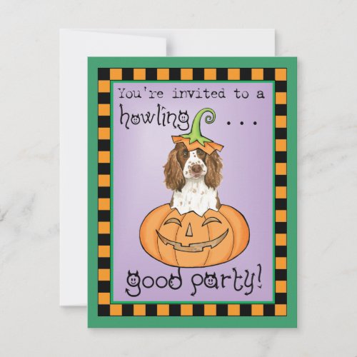 Halloween English Springer Spaniel Card