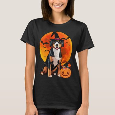 Halloween Entlebucher Mountain Dog Jack O Lantern  T-Shirt