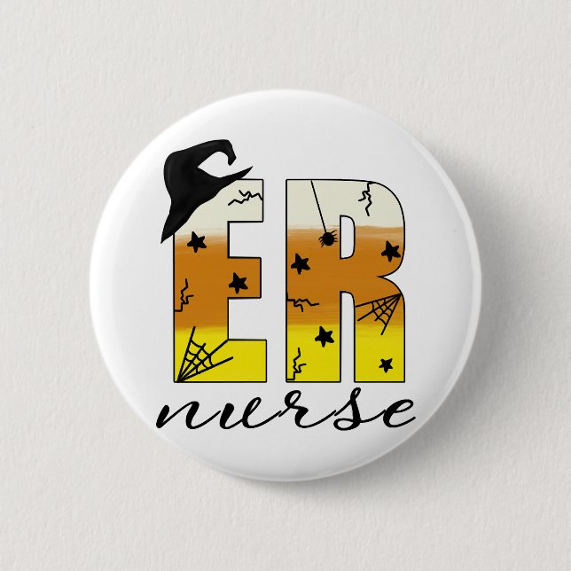 Halloween Er Nurse Button (Front)