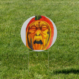 HALLOWEEN ERIE PUMPKIN FACE SIGN