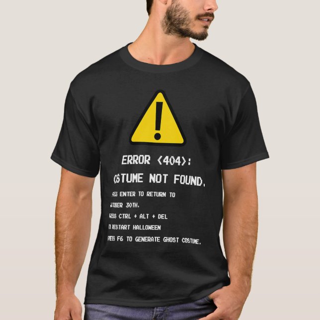 Halloween Error 404 Costume Not Found Coding Progr T-Shirt (Front)