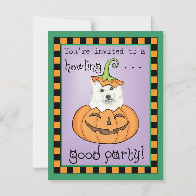 Halloween Eskie Invitation (Front)