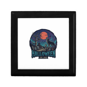 Halloween Est Howling Wolf Red Moon Zombie Hand_1 Gift Box
