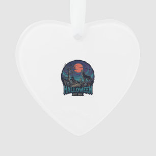 Halloween Est Howling Wolf Red Moon Zombie Hand_1 Ornament