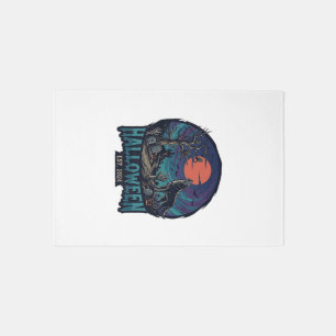 Halloween Est Howling Wolf Red Moon Zombie Hand_1 Rug