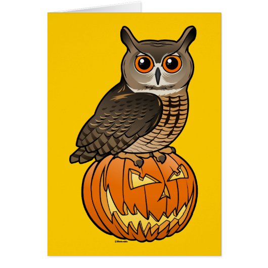 Halloween Eurasian Eagle Owl Cards (Front)
