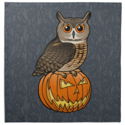 Halloween Eurasian Eagle Owl Cloth Napkins (set of 4) dinner 20