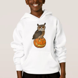 Halloween Eurasian Eagle Owl Girls' American Apparel Fine Jersey T-Shirt