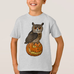 Halloween Eurasian Eagle Owl Kids' Hanes TAGLESS® T-Shirt