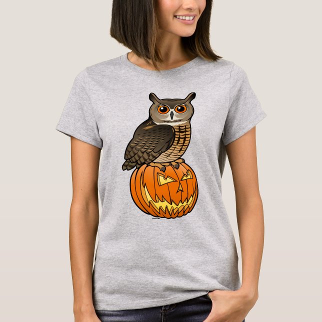 Halloween Eurasian Eagle Owl T-Shirt (Front)