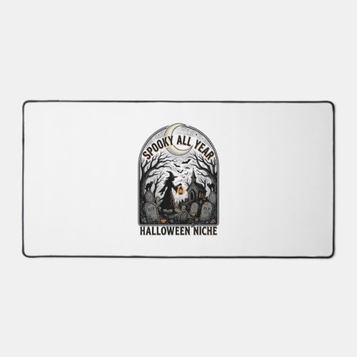 Halloween Everyday Shirt Spooky All Year Design_1 Desk Mat