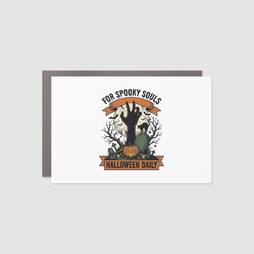 Halloween Everyday Shirt Vintage Spooky Hand Art_1 Car Magnet