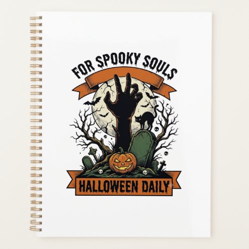 Halloween Everyday Shirt Vintage Spooky Hand Art_1 Planner
