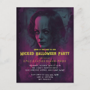 Halloween Evil Circus Clown Party Invitation