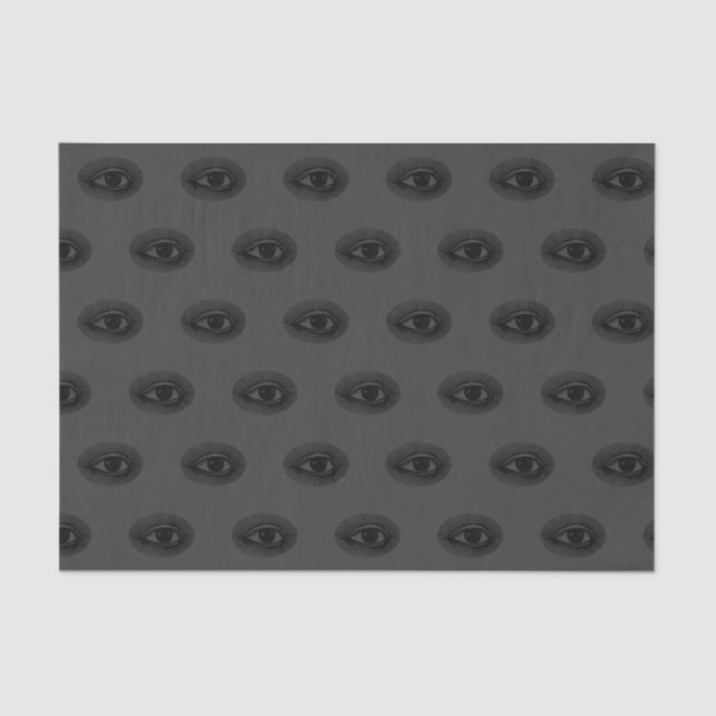 Halloween | Evil Eye | Gray   Tissue Paper (Front)