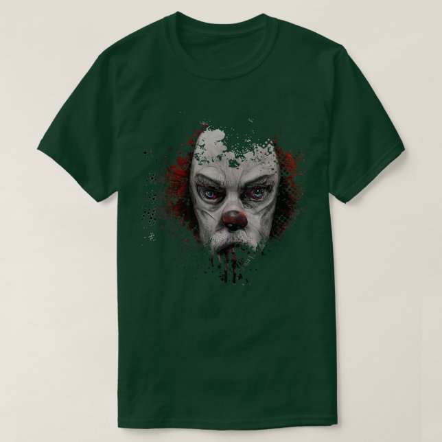 Halloween Evil Killer Scary Clown Horror Gift  T-Shirt (Design Front)