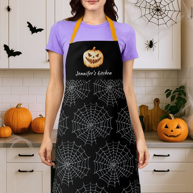  Halloween Evil Pumpkin Cookie Personalized Apron (Creator Uploaded)