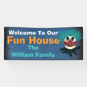 Halloween Evil Scary Clown Banner